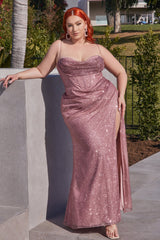 **Cinderella Divine's Shimmering Plus Size Gown: A Vision of Elegance for Formal Occasions**