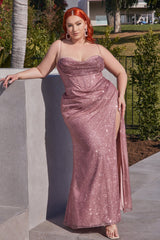 **Cinderella Divine: Embrace Enchanting Elegance with the CD254C Plus Size Gown**