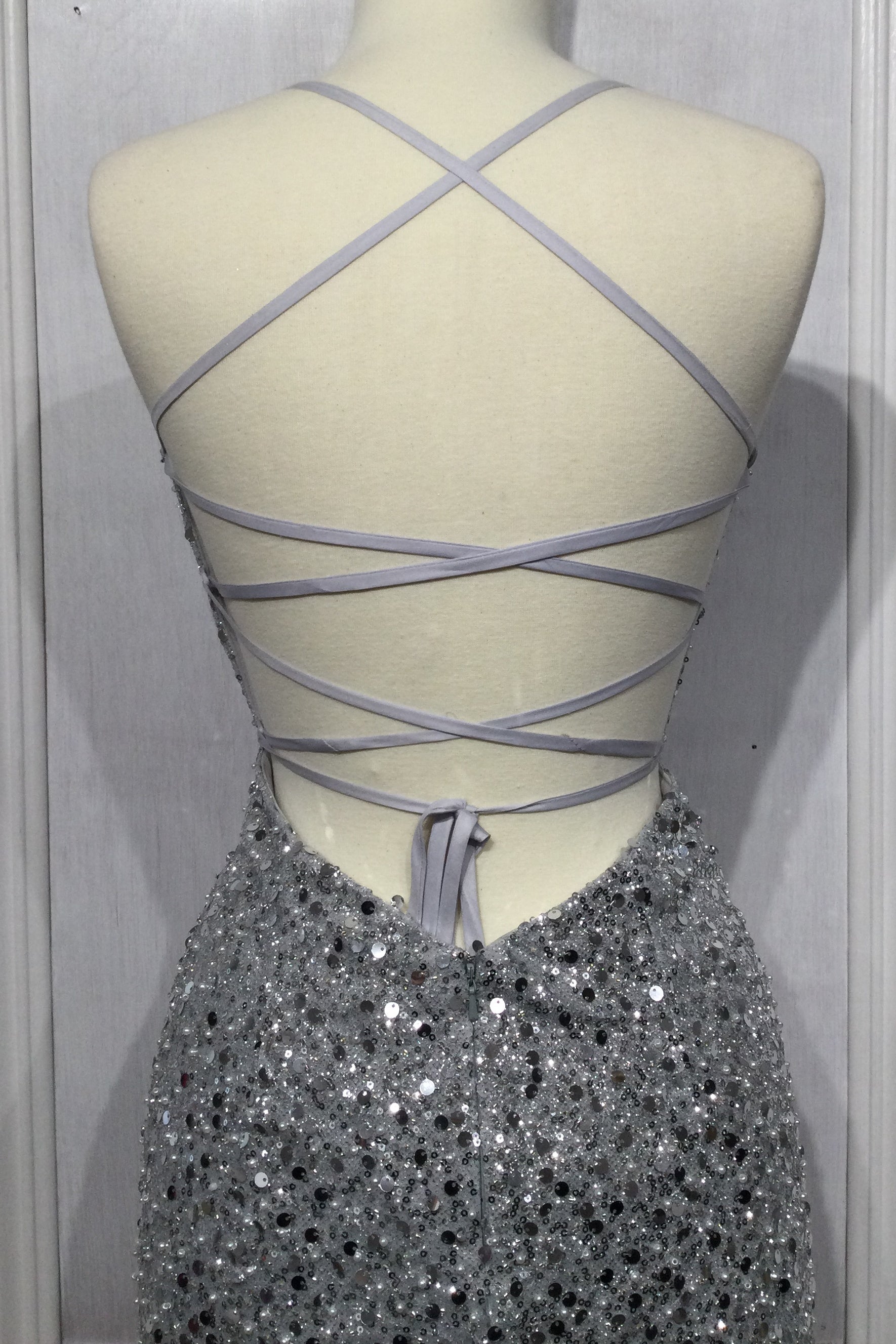 **Cinderella Divine CD258: Shimmering Sequined Sheath for Unforgettable Occasions**