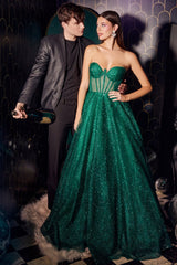 **Shimmering Elegance: Cinderella Divine's Ethereal Prom Gown**