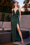 **Cinderella Divine CD279: Captivating V-Neckline Evening Gown for Unforgettable Occasions**