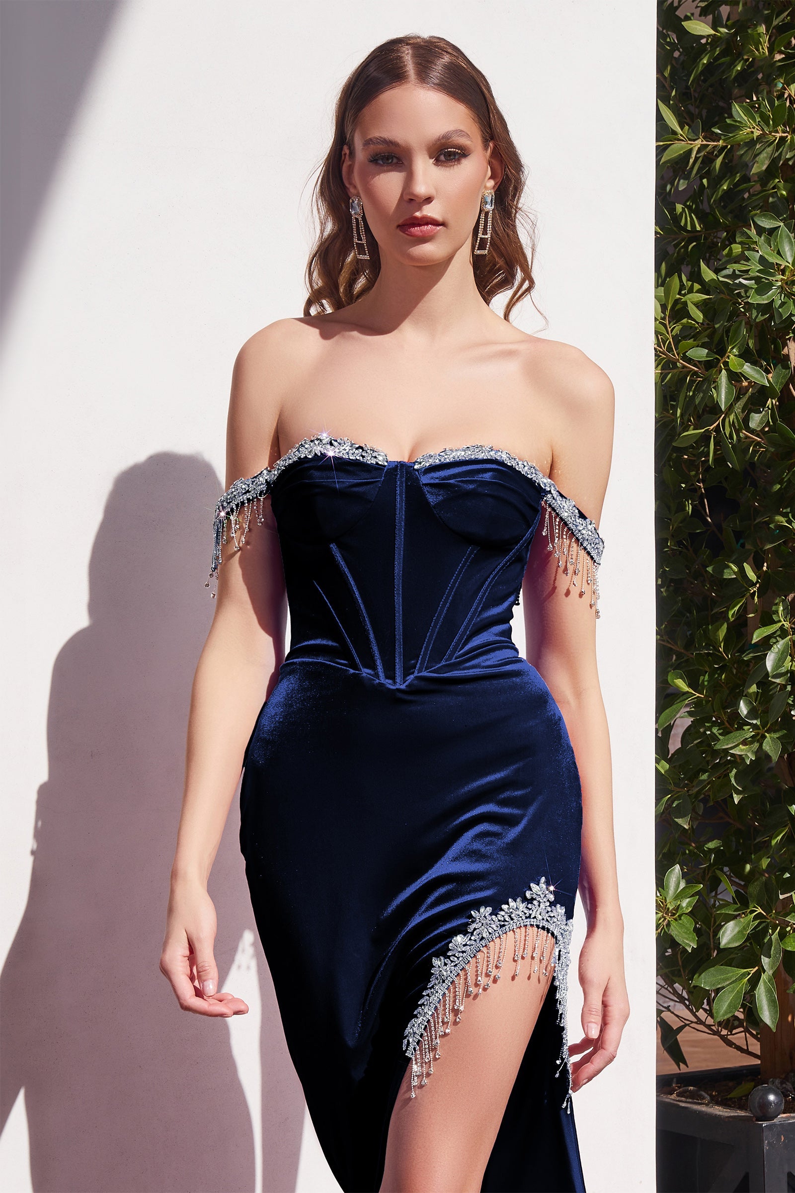 **Cinderella Divine CD293: Shimmering Sequined Sheath Gown for Enchanting Occasions**