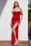 **Cinderella Divine CD293: Shimmering Sequined Sheath Gown for Enchanting Occasions**