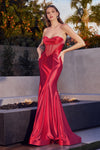 Enchanting Mermaid Evening Gown by Cinderella Divine: Regal Elegance for Your Special Day