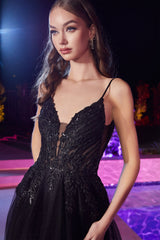 Cinderella Divine CD874: Enchanting Lace and Tulle Prom Dress