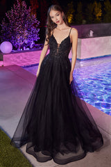 Cinderella Divine's CD874: Floral Lace Enchantment for Unforgettable Occasions