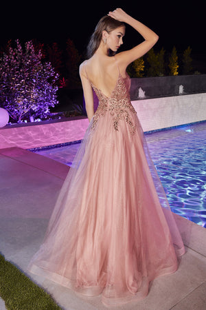 Cinderella Divine CD874: Enchanting Lace and Tulle Prom Dress