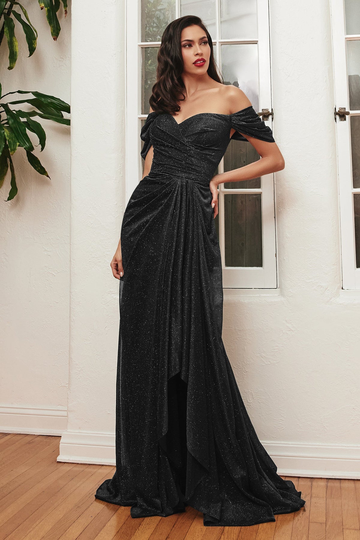 **Cinderella Divine's Enchanting Off-Shoulder Gown: Shimmering Elegance for Every Occasion**