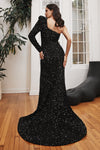 Captivating Glamour: Cinderella Divine's Enchanting Sequin Gown for Unforgettable Occasions
