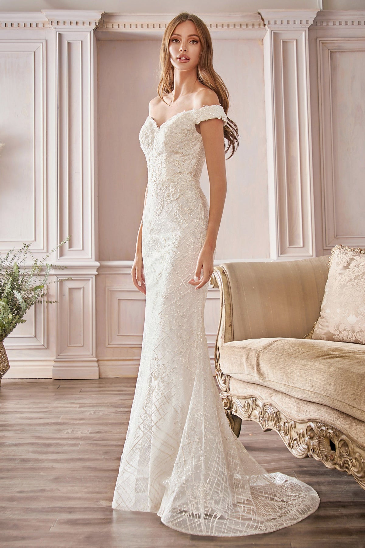 Cinderella Divine CD929: Shimmering Art Deco Glamour for Your Bridal Moment