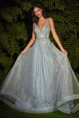 Cinderella Divine CD940: Embellished Tulle Gown for Formal Occasions