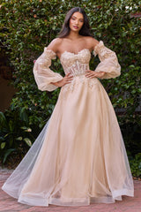 Cinderella Divine CD948: Embroidered Enchantment for Your Special Day