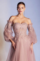 Cinderella Divine CD948: Embroidered Enchantment for Your Special Day
