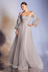 Cinderella Divine CD948: Embroidered Enchantment for Your Special Day