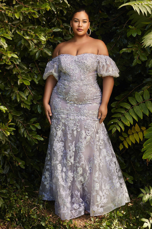 Indulge in Regal Elegance: Cinderella Divine's CD956C Velvet Gown