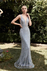 Captivating Elegance: Cinderella Divine's Shimmering Mermaid Dress for Unforgettable Occasions