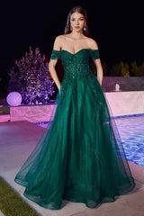 Cinderella Divine CD961: Enchanting Off-Shoulder Gown for Memorable Occasions