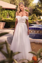 Cinderella Divine CD961W: Enchanting Bridal Gown with Floral AppliquÃ©s and Voluminous Silhouette