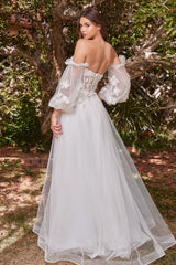 **Cinderella Divine CD962W: Enchanting Lace and Tulle Wedding Dress for Your Fairytale Day**