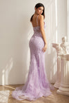 Cinderella Divine: Enchanting Evening Gown with Ruching and Thigh-High Slit