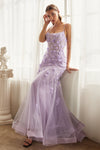 Cinderella Divine CD995: Enchanting Floral AppliquÃ© Evening Gown for Unforgettable Occasions