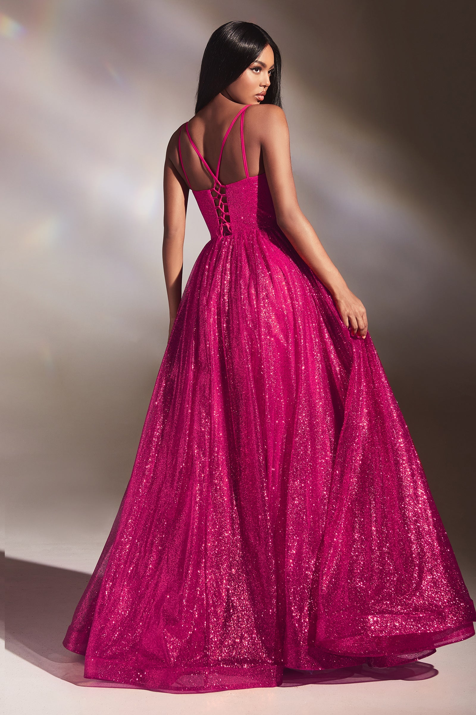 **Cinderella Divine: Enchanting Glittered Ballgown for Unforgettable Occasions**