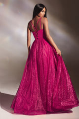 **Cinderella Divine: Enchanting Glittered Ballgown for Unforgettable Occasions**