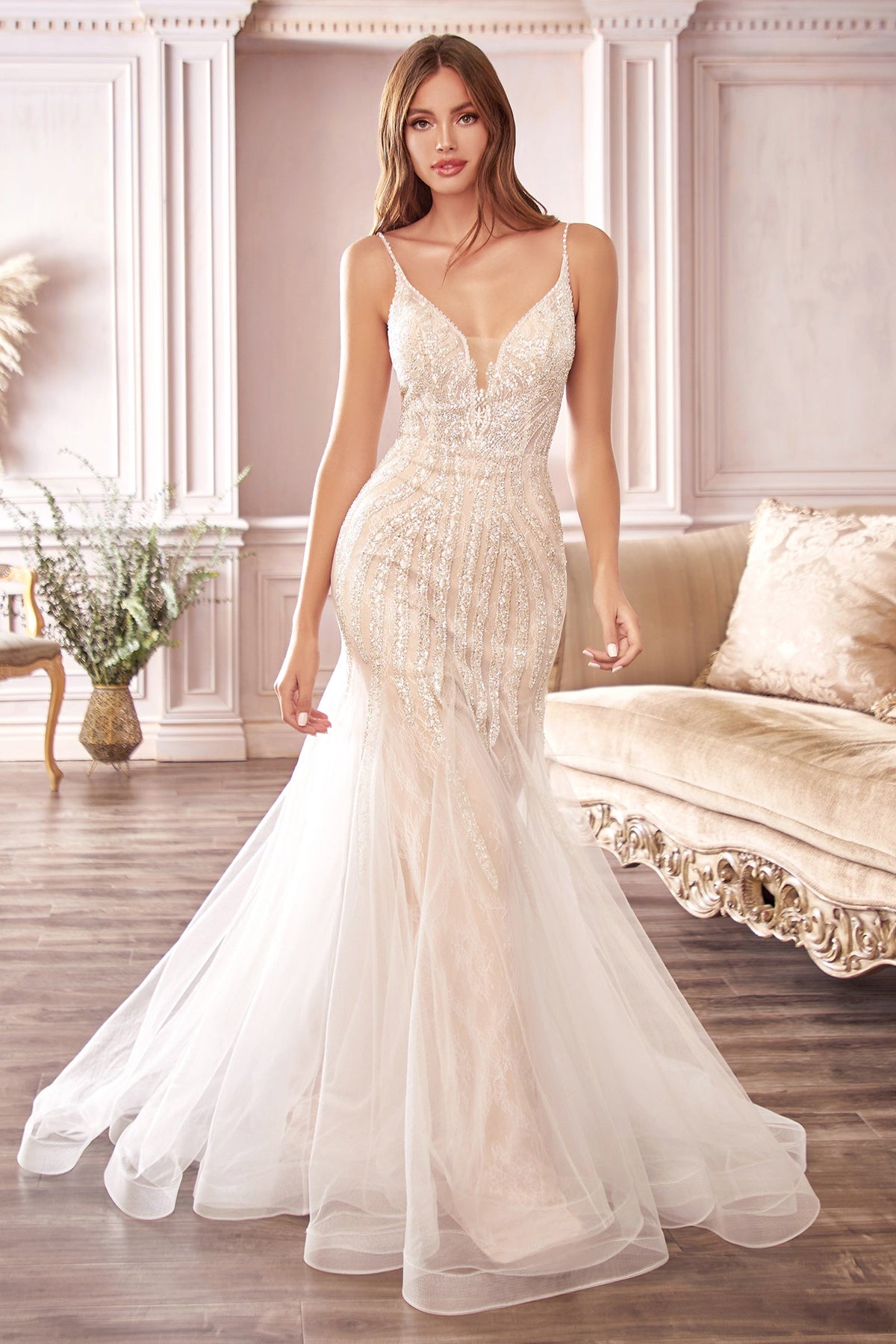 Cinderella Divine's Enchanting Beaded Mermaid Gown: A Timeless Masterpiece for Unforgettable Moments