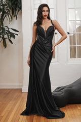 Cinderella Divine: Enchanting Satin Gown for Formal Glamour (CDS417)