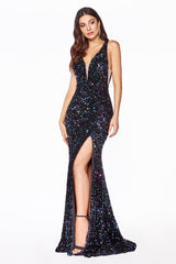 Cinderella Divine CF318: Enchanting Sequin Dress for Special Occasions