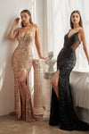 Cinderella Divine: Shimmering Sequined Gown for Unforgettable Nights