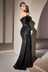 **Cinderella Divine's Enchanting Shimmering Sequin Mermaid Gown: A Dream Come True**