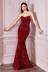 Shimmering Sequins and Alluring Charm: Cinderella Divine CH151 Gown for Unforgettable Occasions