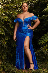 Shimmering Enchantment: Cinderella Divine's Captivating CH167C Gown