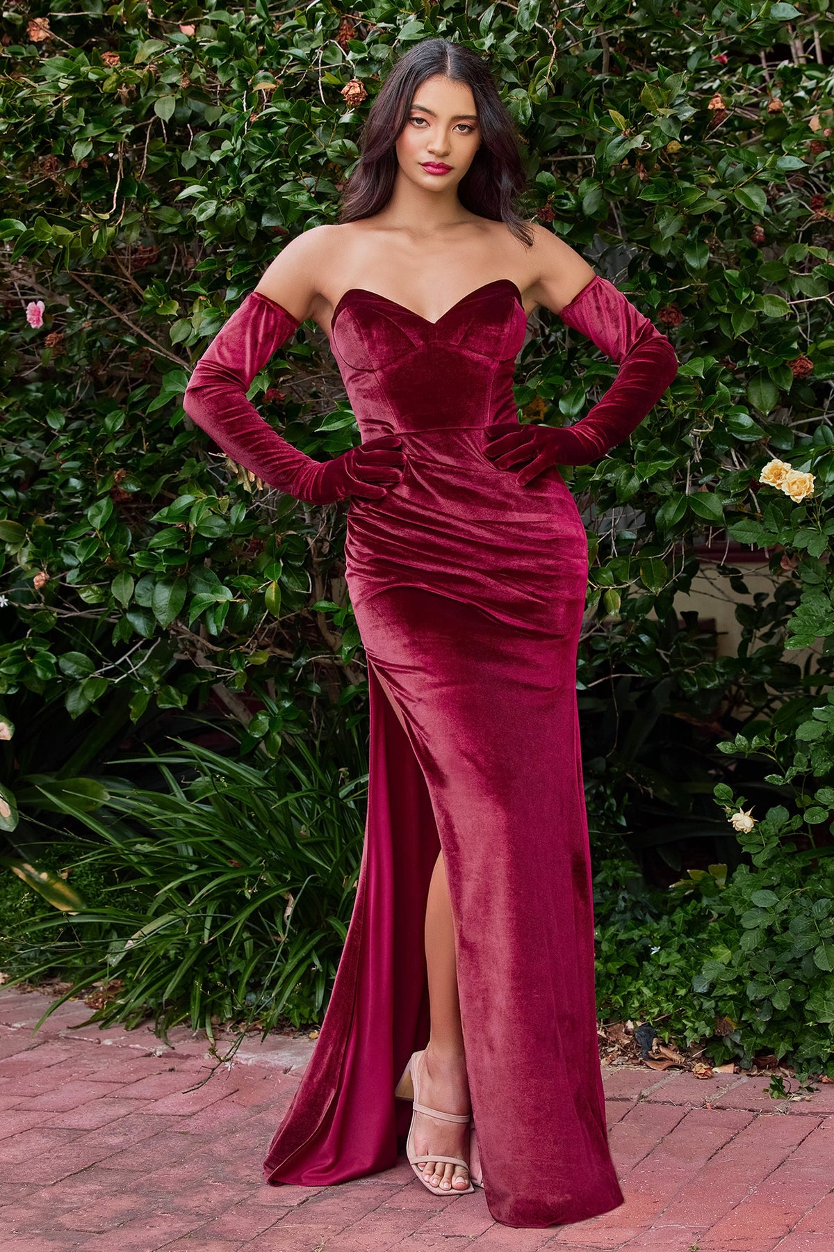 Captivating Velvet Gown: Cinderella Divine CH176 for Unforgettable Occasions