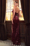 Indulge in Shimmering Elegance: Cinderella Divine's Sequined Evening Gown