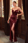 Indulge in Shimmering Elegance: Cinderella Divine's Sequined Evening Gown
