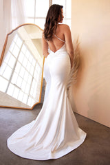 Cinderella Divine Bridal: Enchanting Stretch Satin Wedding Dress