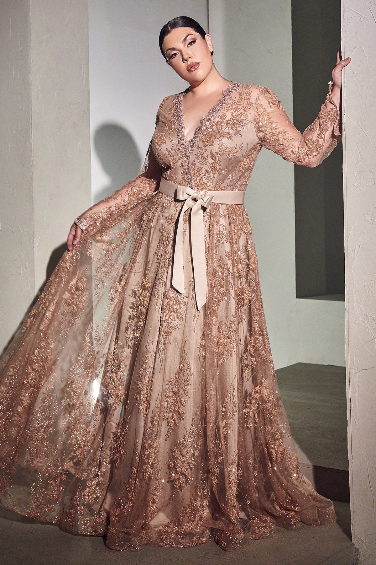 Enchanting Evening with Cinderella Divine's Embroidered Masterpiece
