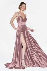 **Cinderella Divine's Enchanting CJ523: Satin Elegance for Unforgettable Occasions**