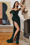 Cinderella Divine's Iridescent Sequin Velvet Gown: A Shimmering Symphony for Formal Occasions