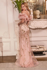 Captivating Elegance: Cinderella Divine's Off-Shoulder Mermaid Gown for Special Occasions