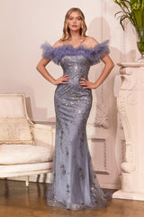 Captivating Elegance: Cinderella Divine J818 Gown for Timeless Glamour