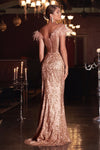 Cinderella Divine J824: Shimmering Sculpted Gown for Enchanting Evenings