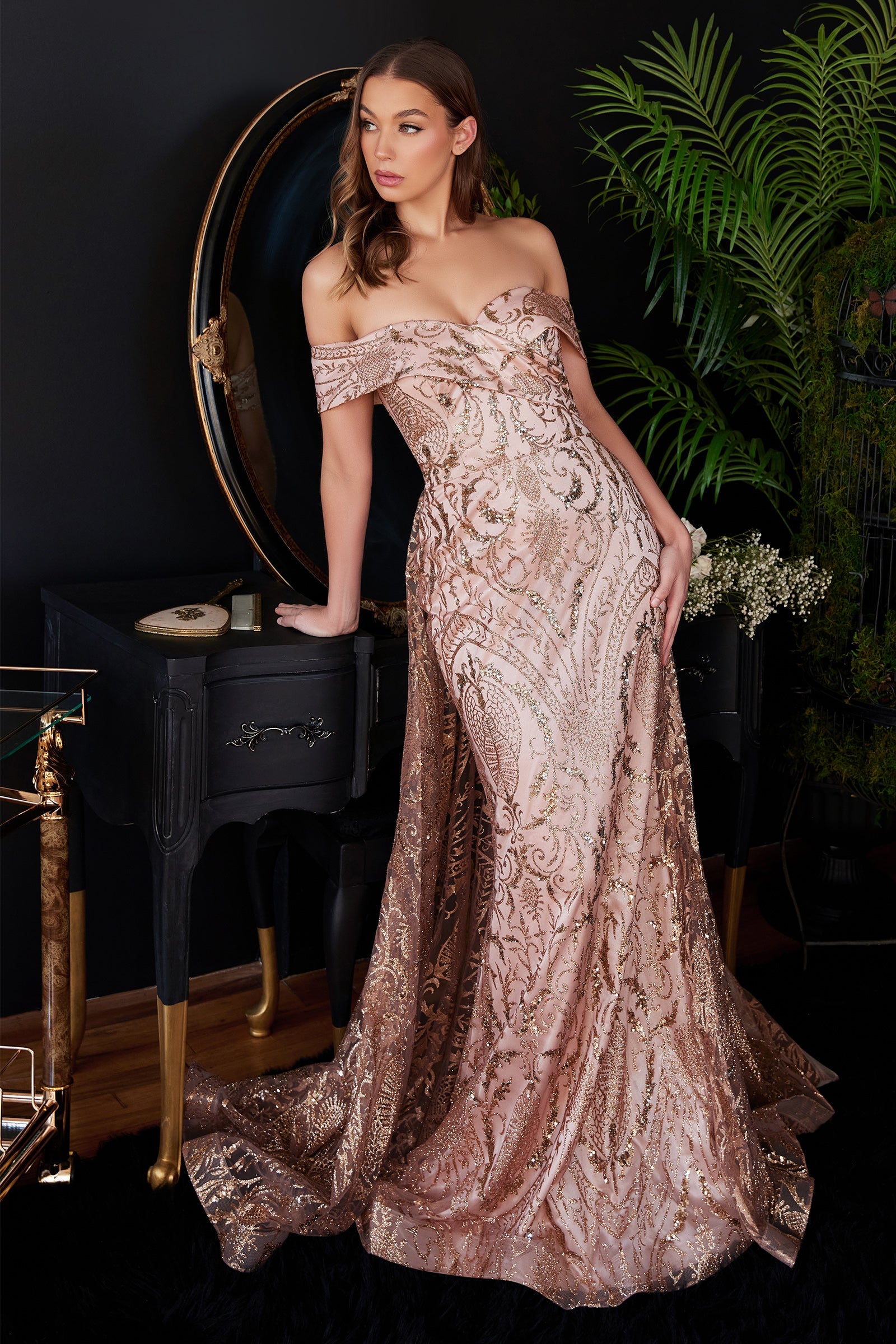 Unveil Your Radiance: Cinderella Divine's Shimmering Mermaid Gown for Unforgettable Occasions (J836)