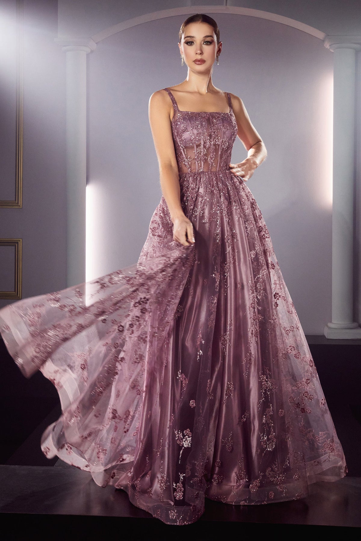 **Cinderella Divine J840: Captivating Glitter Gown for Enchanting Occasions**