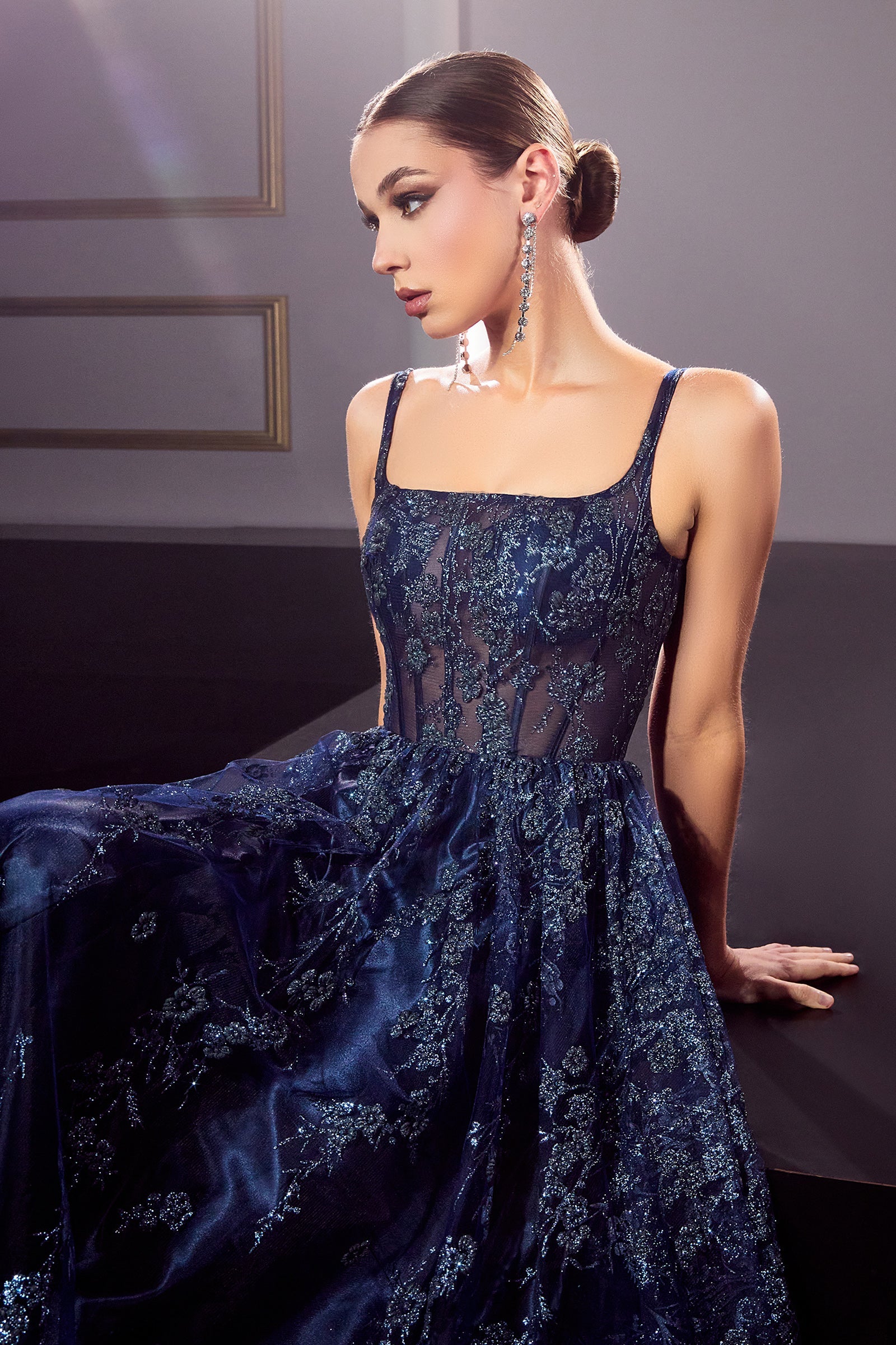 **Cinderella Divine: Captivating Glitter Gown for Unforgettable Occasions**