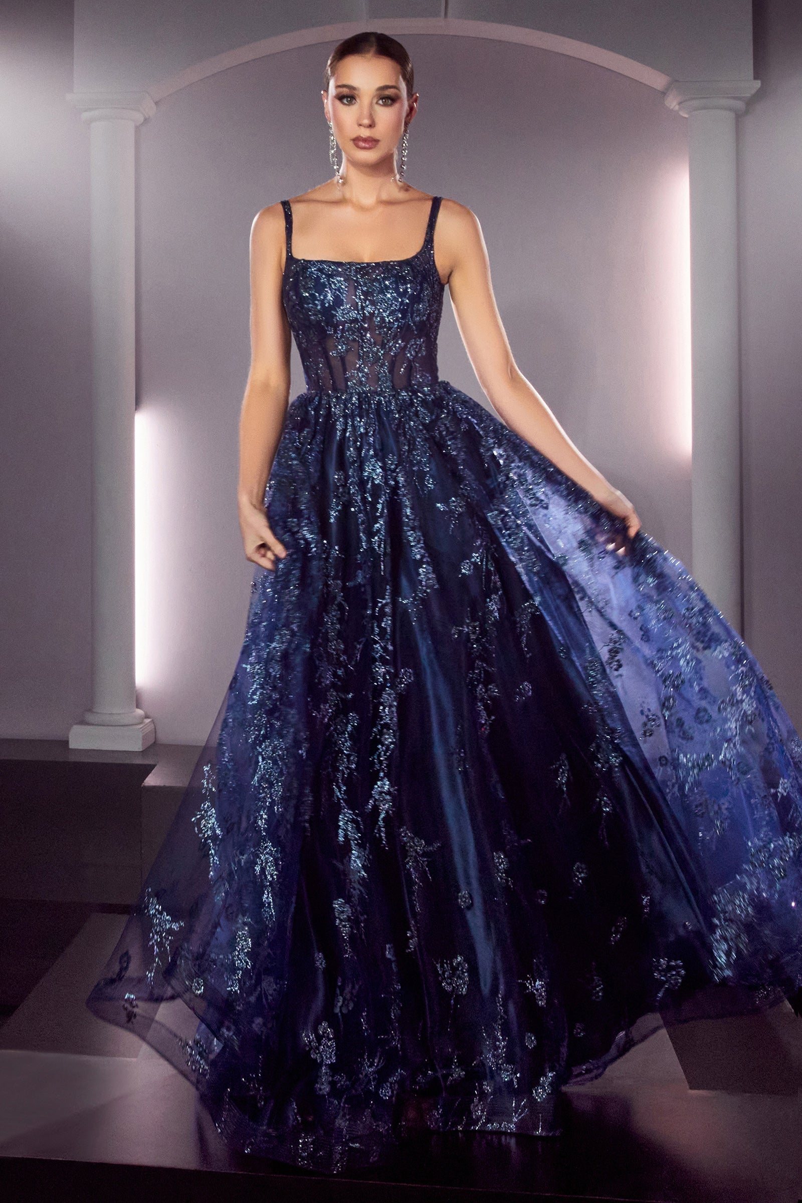 **Cinderella Divine: Captivating Glitter Gown for Unforgettable Occasions**