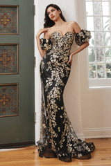 Cinderella Divine J844: Embody Feminine Elegance with Intricate Details and a Mermaid Silhouette