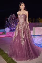 **Cinderella Divine's Enchanting J852 Gown: Shimmer, Allure, and Grace**
